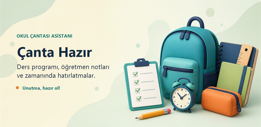 Çanta Hazır okul çantası asistanı tanıtım görseli